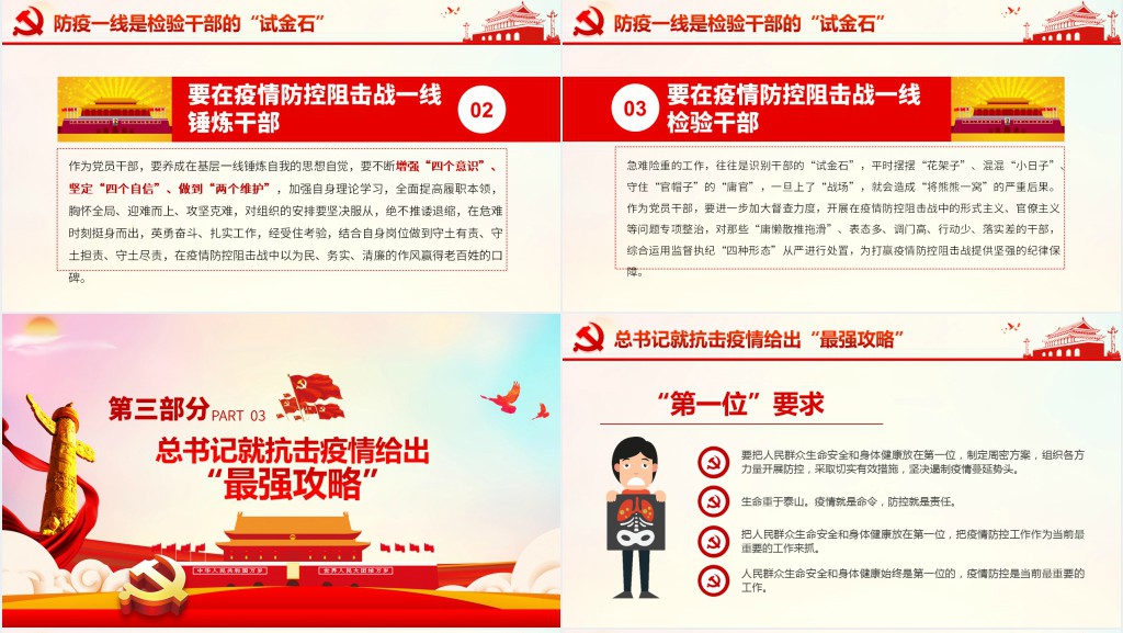 党政风疫情防控一线是试金石PPT党课 党政风疫情防控一线是试金石PPT党课