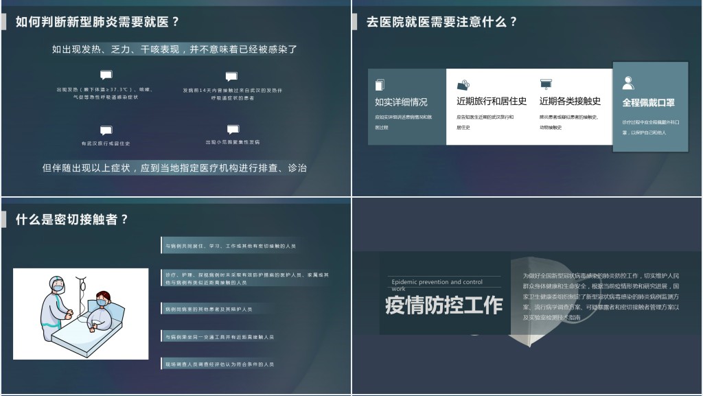 出门必带口罩远离密集人群PPT 出门必带口罩远离密集人群PPT