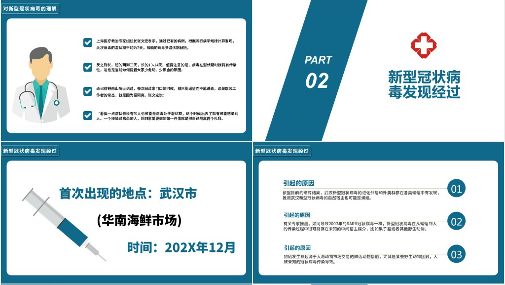 卡通风新型冠状病毒肺炎预防宣传PPT模板 卡通风新型冠状病毒肺炎预防宣传PPT模板