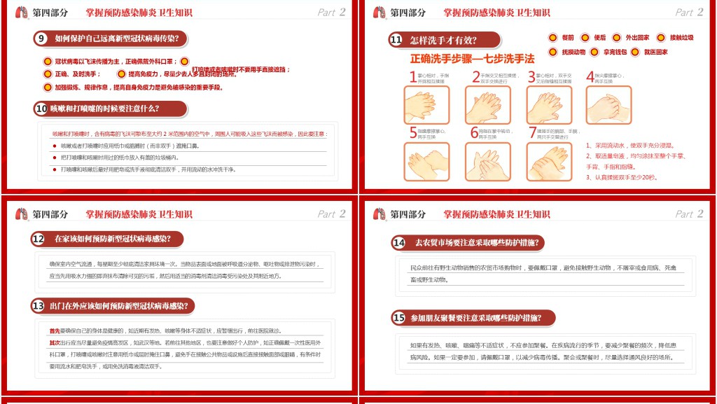简洁预防新冠肺炎与野生动物健康知识PPT模板 简洁预防新冠肺炎与野生动物健康知识PPT模板