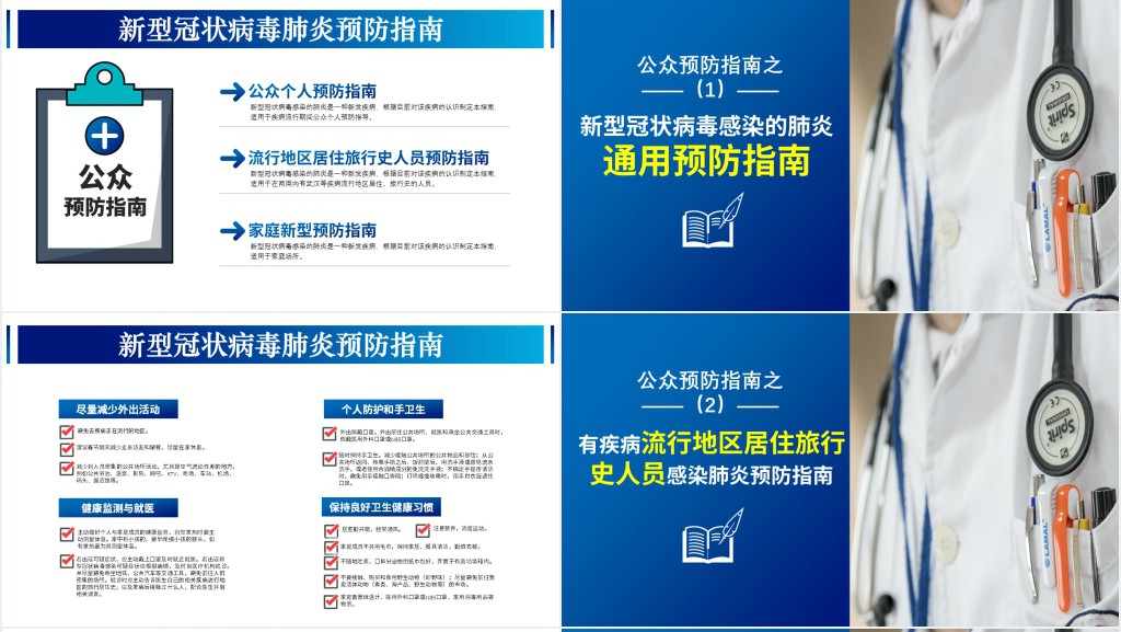 实用新型冠状病毒预防知识科普讲义PPT模板 实用新型冠状病毒预防知识科普讲义PPT模板