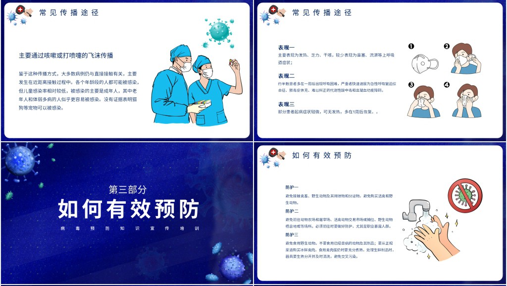 预防疫情从你我做起PPT模板