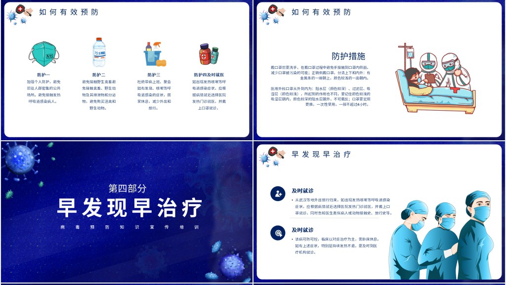 预防疫情从你我做起PPT模板