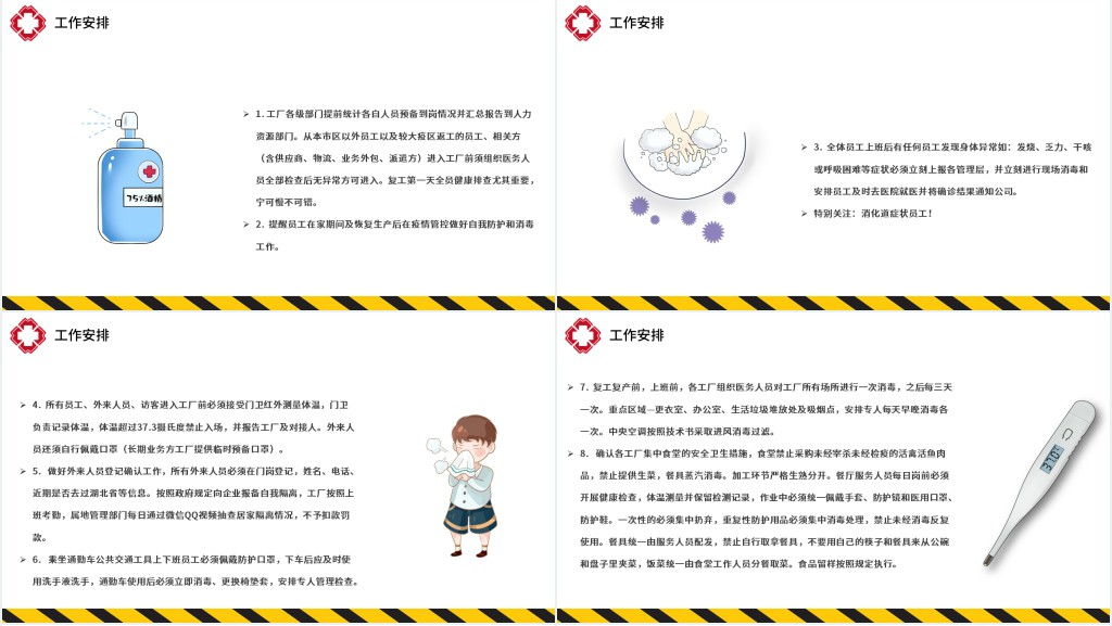新冠工厂复工防疫预案PPT模板 新冠工厂复工防疫预案PPT模板