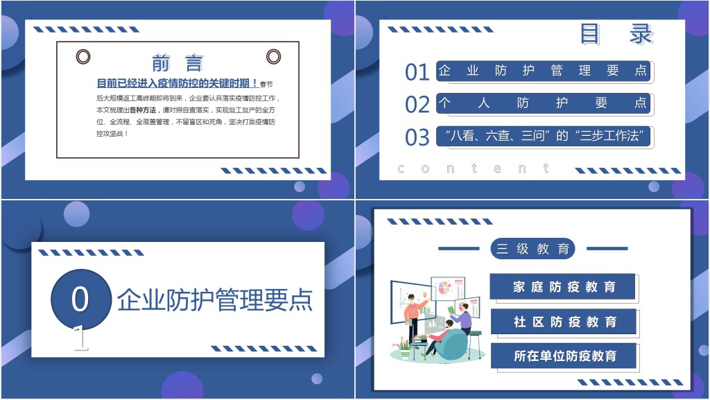 复工后新型肺炎防控PPT模板 复工后新型肺炎防控PPT模板