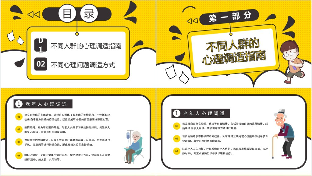 卡通风新型冠状病毒疫情心理辅导PPT模板 卡通风新型冠状病毒疫情心理辅导PPT模板