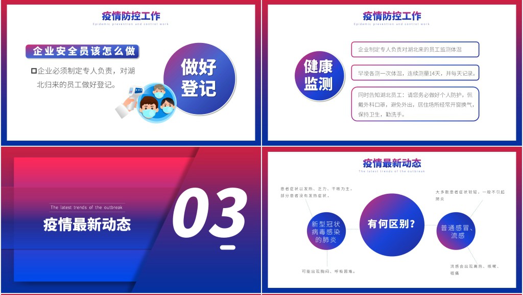 渐变向抗击肺炎一线人员致敬PPT模板 渐变向抗击肺炎一线人员致敬PPT模板