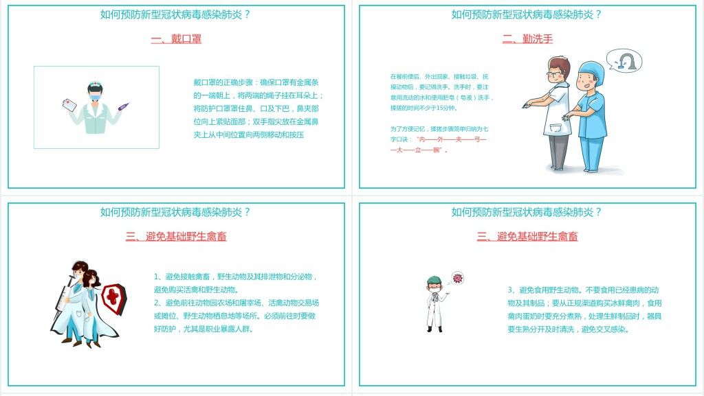 疫情结束怎么预防感染PPT模板 疫情结束怎么预防感染PPT模板