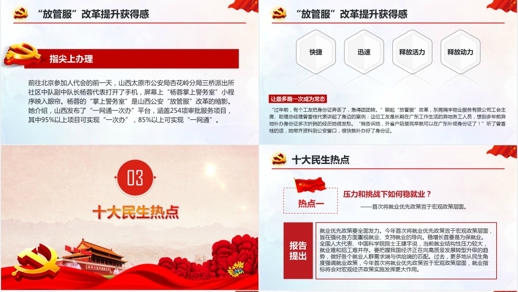 聚焦两会关注民生领悟精神PPT党课 聚焦两会关注民生领悟精神PPT党课