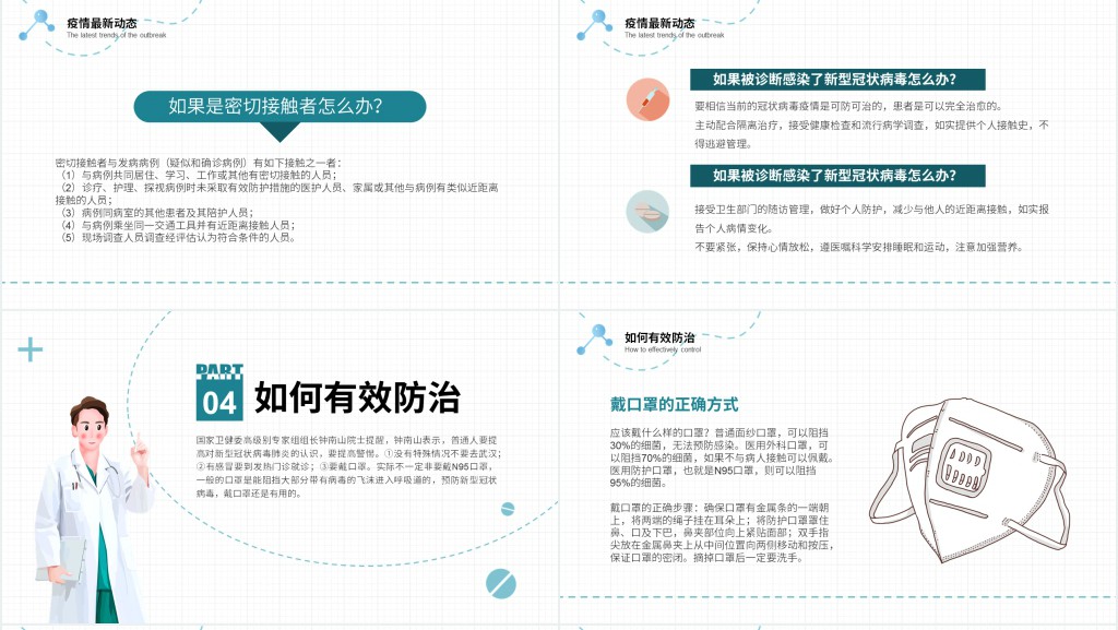 预防新冠肺炎疫情知识PPT模板 预防新冠肺炎疫情知识PPT模板