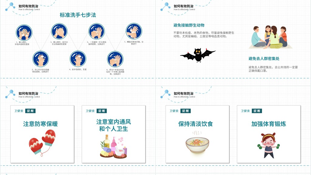 预防新冠肺炎疫情知识PPT模板 预防新冠肺炎疫情知识PPT模板