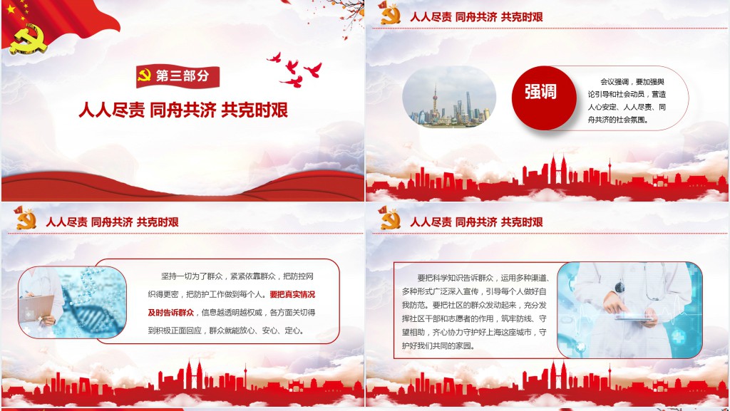上海疫情防控安全会议PPT党课 上海疫情防控安全会议PPT党课