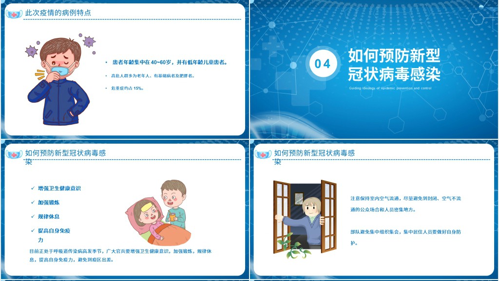 蓝色什么是新型冠状病毒如何预防PPT课件 蓝色什么是新型冠状病毒如何预防PPT课件