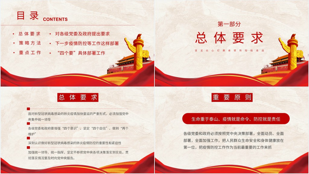 中央部署疫情防控的总要求PPT党课 中央部署疫情防控的总要求PPT党课
