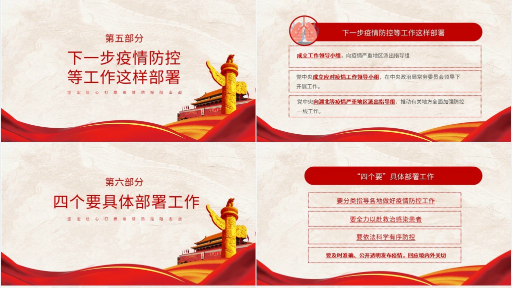 中央部署疫情防控的总要求PPT党课 中央部署疫情防控的总要求PPT党课