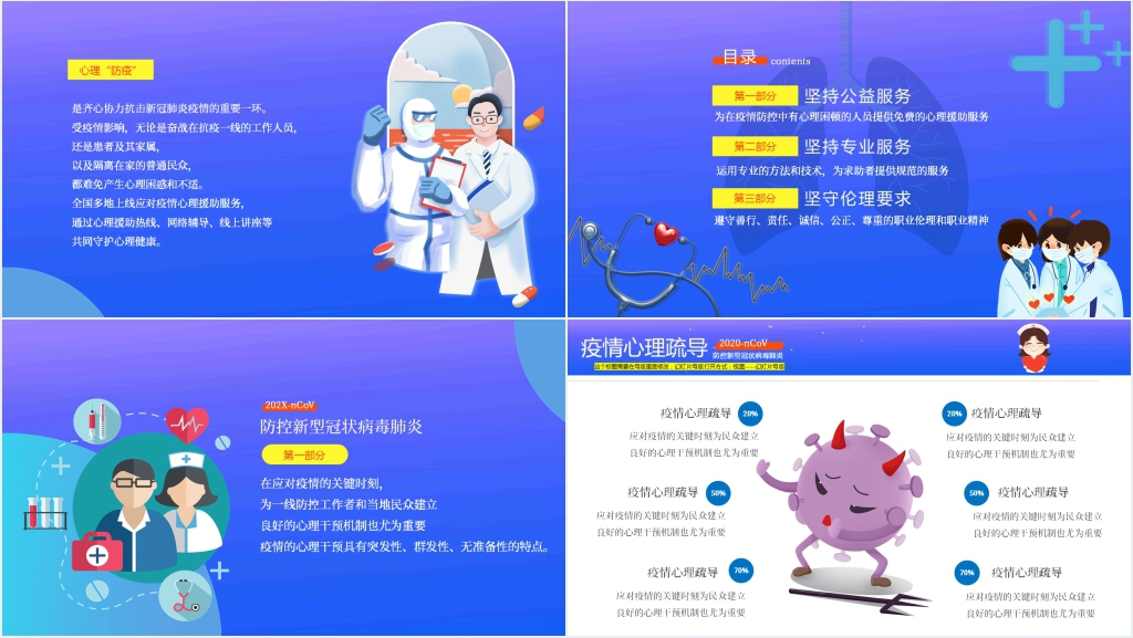 卡通风抗击疫情心理辅导PPT课件 卡通风抗击疫情心理辅导PPT课件
