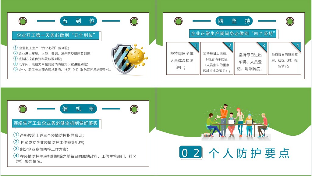 实用性疫情期间企业复工PPT模板 实用性疫情期间企业复工PPT模板