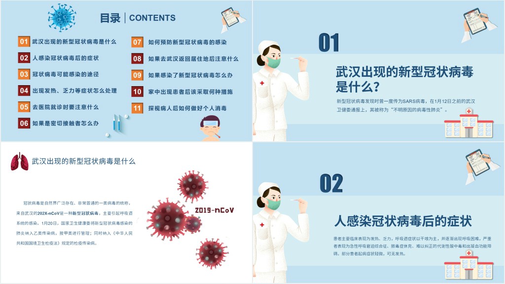 卡通风预防新冠状肺炎知识PPT课件 卡通风预防新冠状肺炎知识PPT课件
