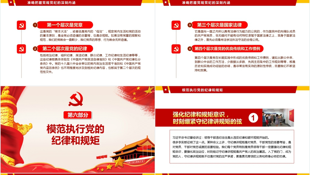 守纪律讲规矩关于纪律建设的讲话精神PPT党课 守纪律讲规矩关于纪律建设的讲话精神PPT党课