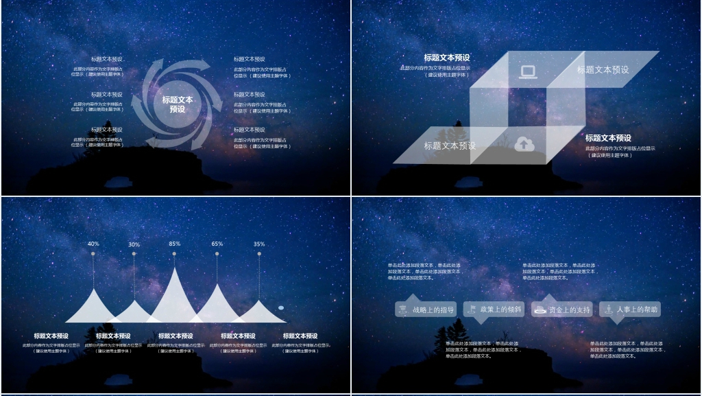 星空礼仪培训成果汇报PPT模板 星空礼仪培训成果汇报PPT模板