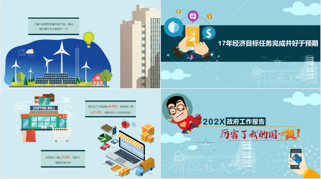 厉害了我的国工作报告PPT模板 厉害了我的国工作报告PPT模板