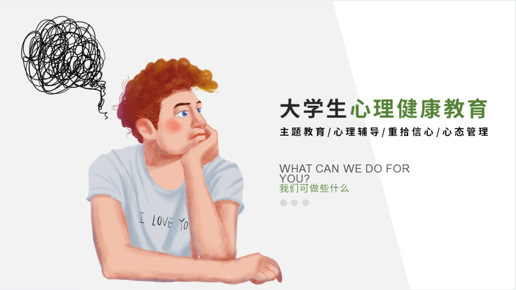 大学生春季心理健康常识PPT模板截图