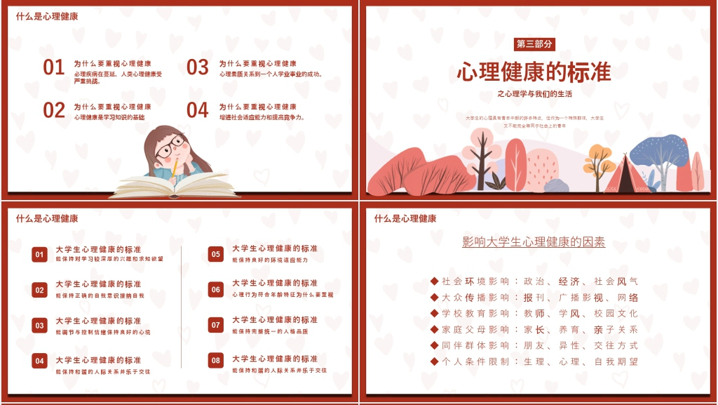 大学生心理健康调适讲座PPT模板 大学生心理健康调适讲座PPT模板