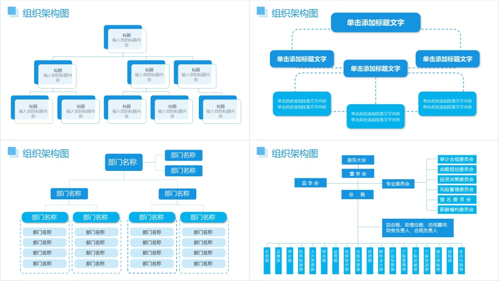 人事组织架构图模板PPT模板 人事组织架构图模板PPT模板