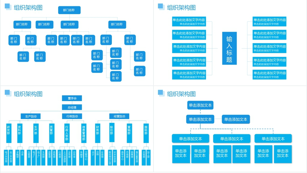 人事组织架构图模板PPT模板 人事组织架构图模板PPT模板
