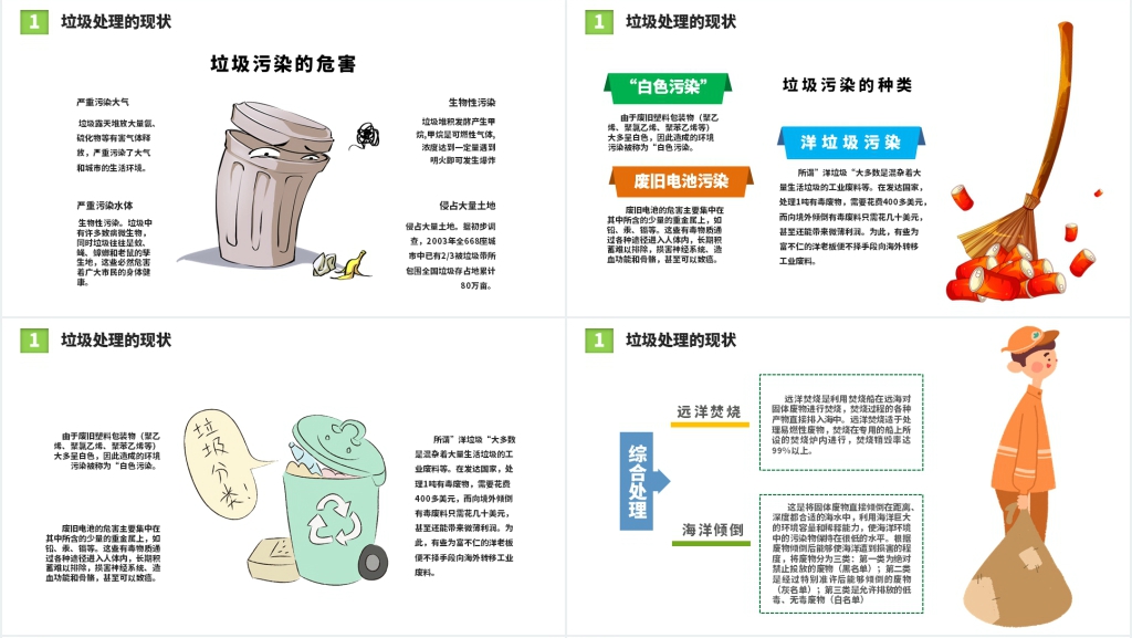 简单四年级垃圾分类PPT模板 简单四年级垃圾分类PPT模板