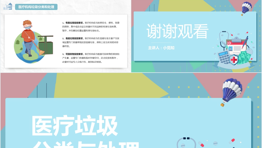 医疗垃圾分类及处理内容PPT模板 医疗垃圾分类及处理内容PPT模板