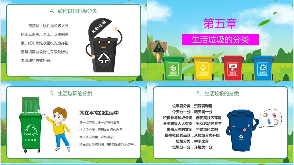 环境关系你我他PPT模板