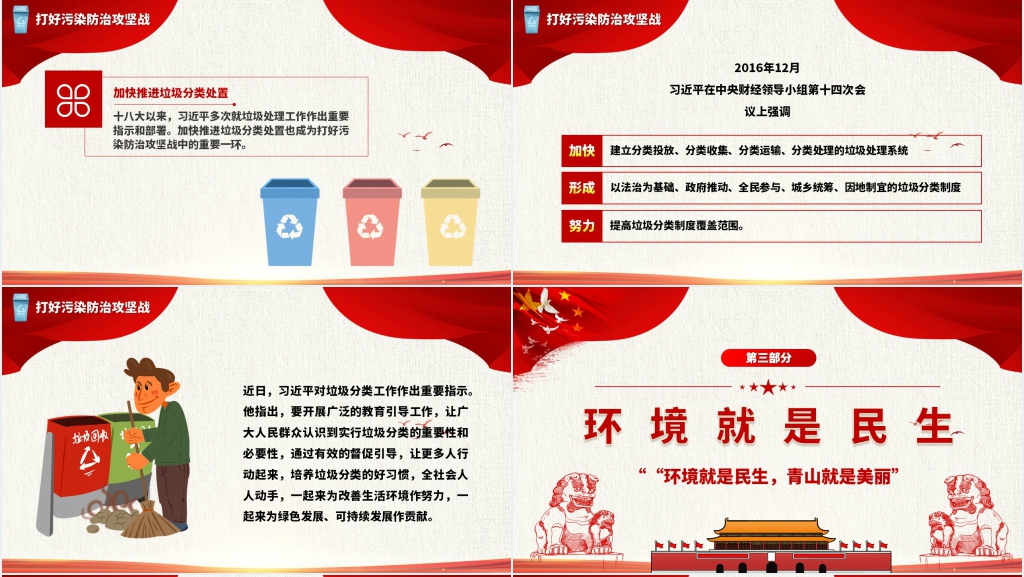 总书记对垃圾分类工作作出重要指示PPT党课 总书记对垃圾分类工作作出重要指示PPT党课