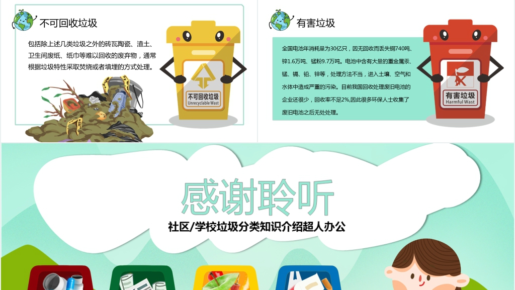 保护地球垃圾分类主题班会PPT课件 保护地球垃圾分类主题班会PPT课件