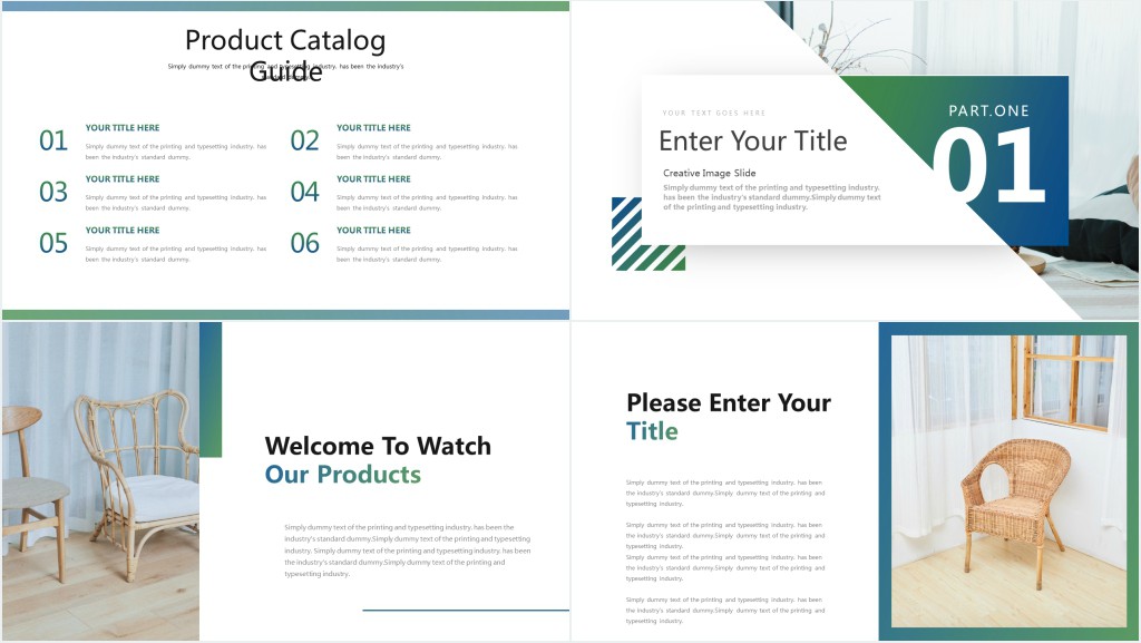 欧美风简约产品展示介绍PPT模板