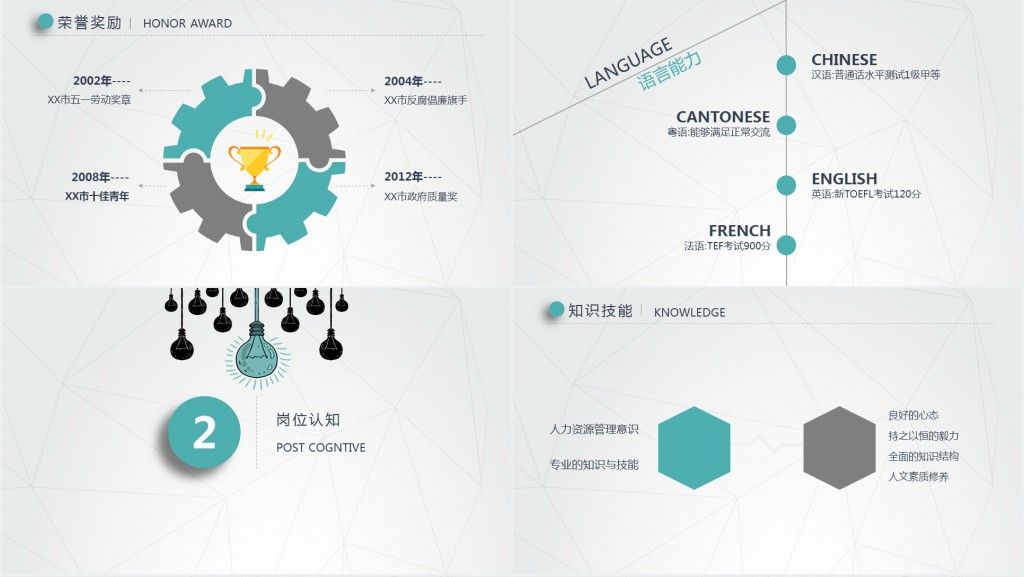 简约稳重大气岗位竞聘PPT模板