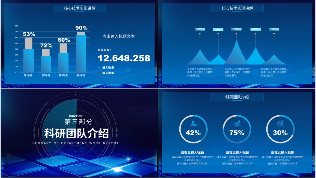 炫酷年度科研汇报总结PPT模板 炫酷年度科研汇报总结PPT模板