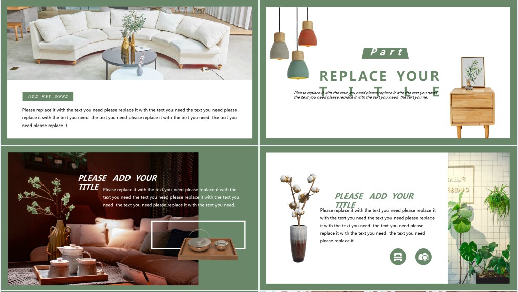 北欧风格家居陈设设计方案PPT模板