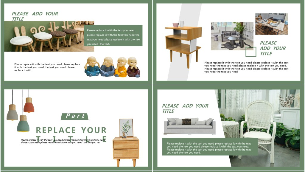 北欧风格家居陈设设计方案PPT模板