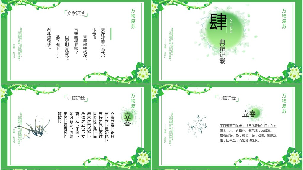 立春节气的由来PPT模板 立春节气的由来PPT模板