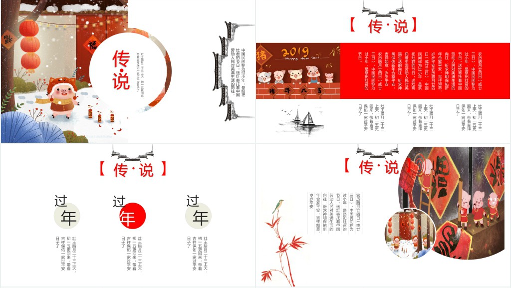 喜庆过小年民风习俗介绍PPT模板 喜庆过小年民风习俗介绍PPT模板