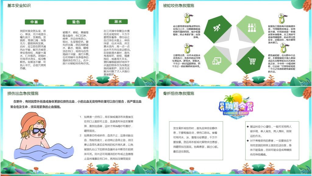 卡通绿色暑假夏令营招生PPT模板 卡通绿色暑假夏令营招生PPT模板