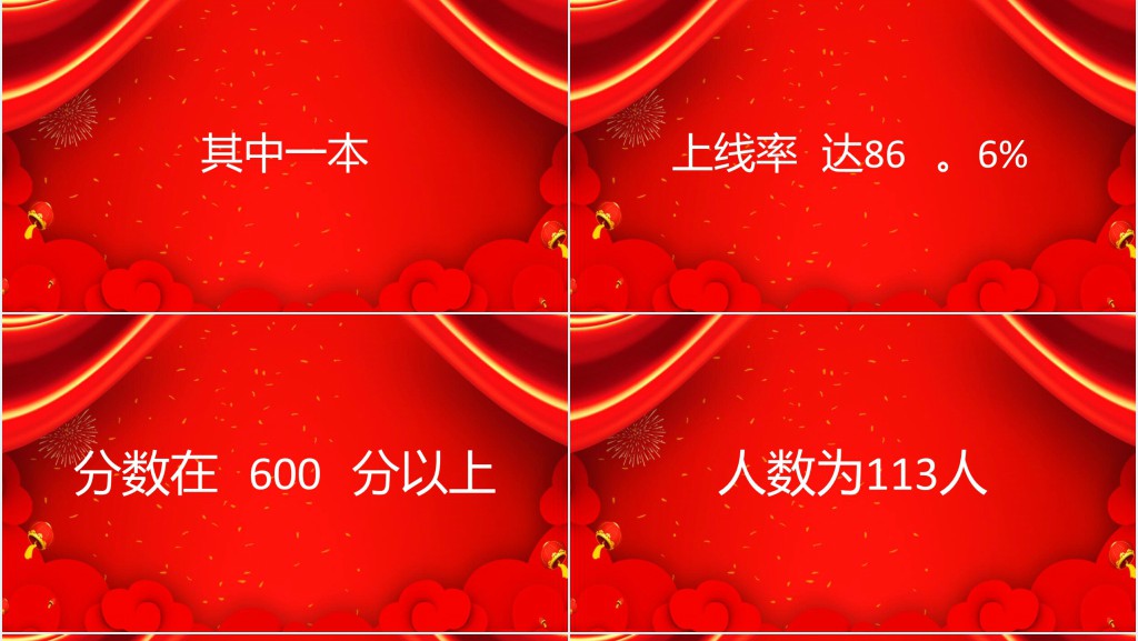 红色快闪高考金榜题名喜讯PPT模板 红色快闪高考金榜题名喜讯PPT模板