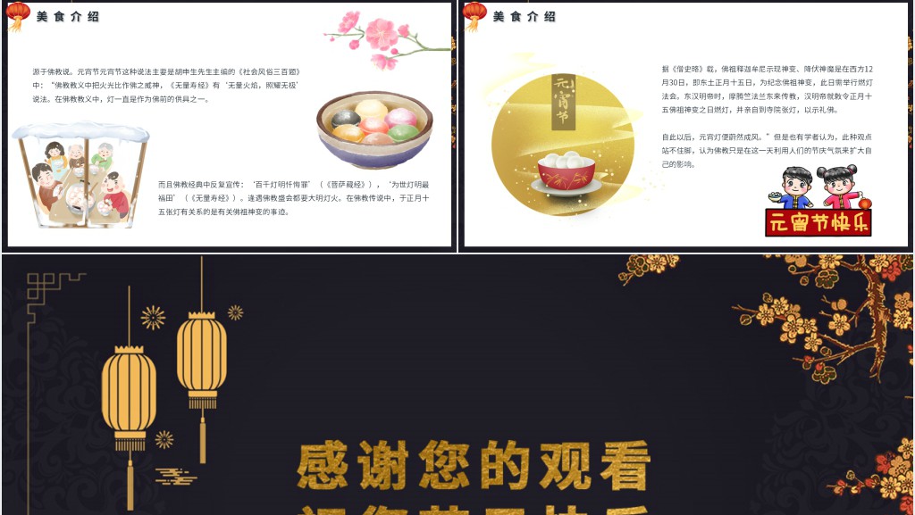 简单介绍元宵节的美食PPT模板 简单介绍元宵节的美食PPT模板