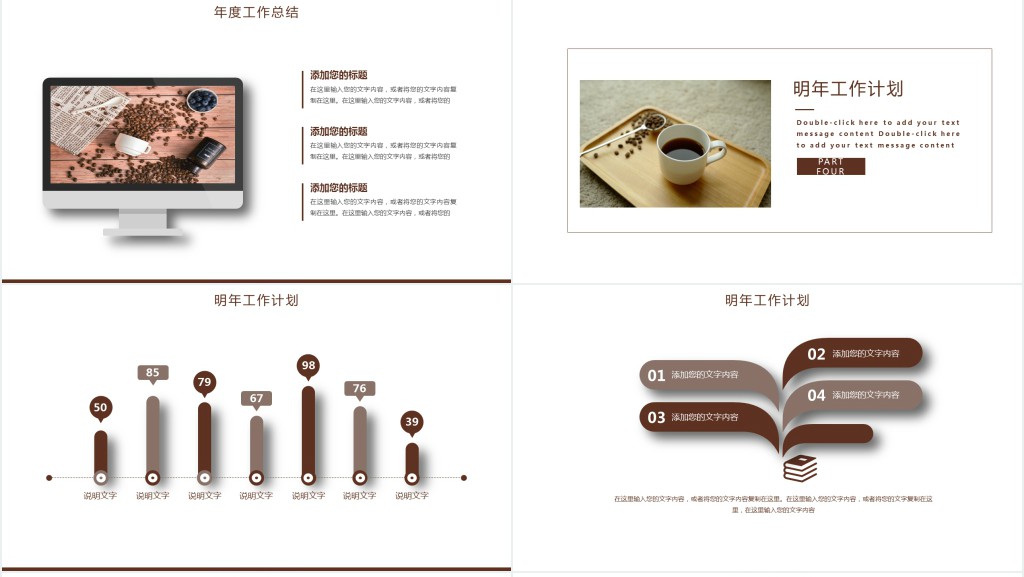 咖啡师年终总结PPT模板 咖啡师年终总结PPT模板