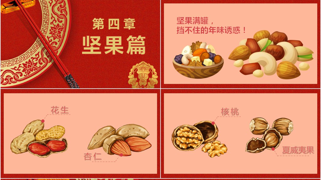 关于春节年夜饭的PPT模板