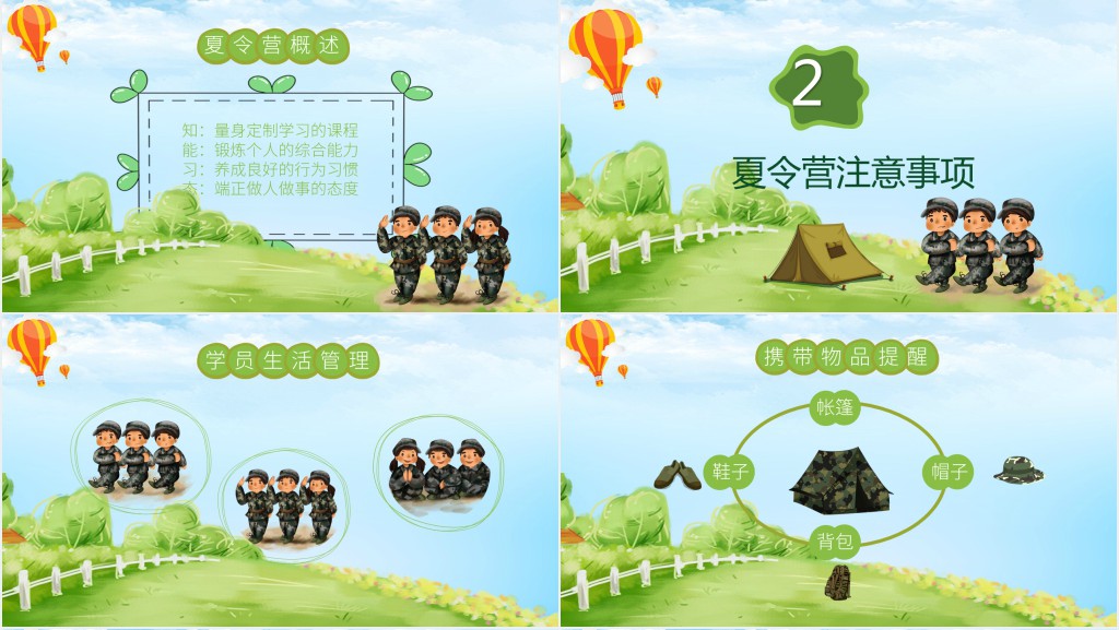 军事夏令营的管理PPT模板 军事夏令营的管理PPT模板