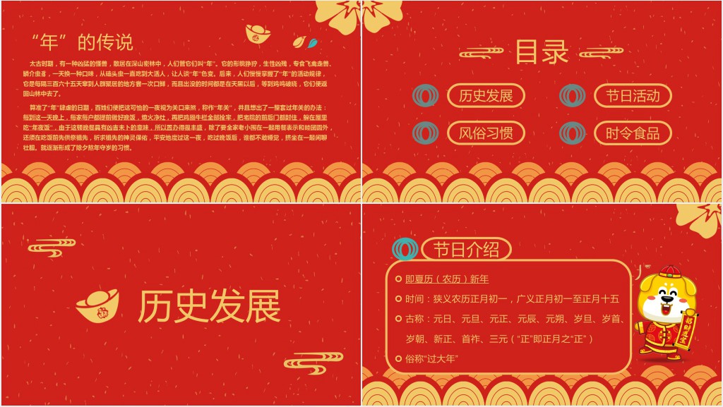 春节的来历和习俗ppt 春节的来历和习俗ppt