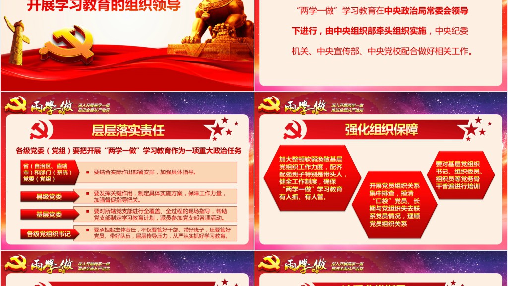 党政风教师两学一做PPT党课