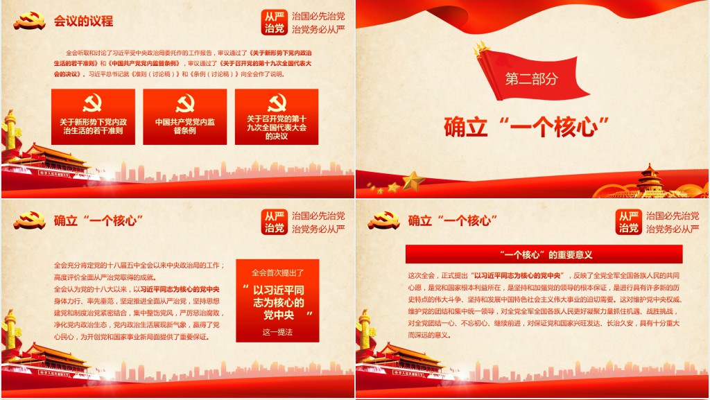 会议精神学习解读PPT模板 会议精神学习解读PPT模板